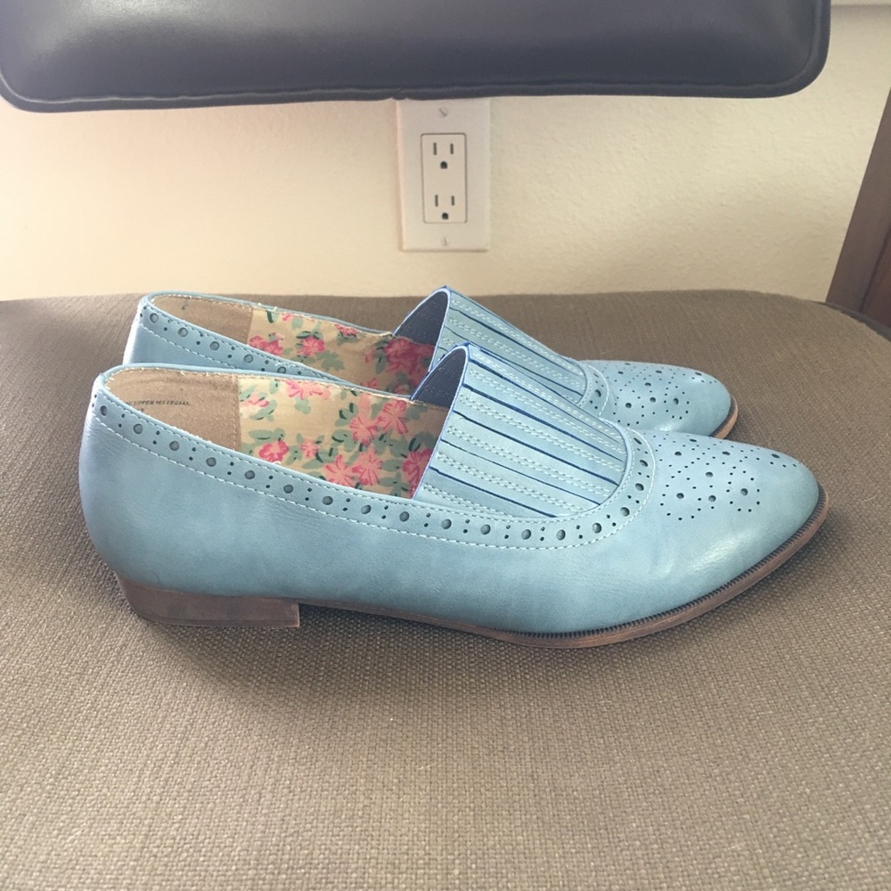 Adorable little blue loafers